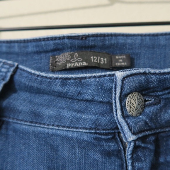PrAna Mid Wash Blue Mid Rise Skinny Jeans Paneled Casual‎ 31 - Picture 4 of 8